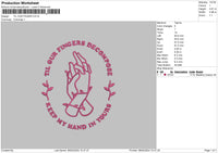 Finger 0702 Embroidery File 6 sizes