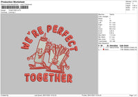 Together Embroidery File 6 sizes