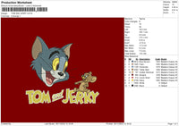 TOM JERRY Head Embroidery File 6 sizes