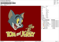 TOM JERRY Head Embroidery File 6 sizes