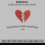 Broken H02 Embroidery File 6 sizes