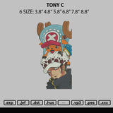 Tony C Embroidery File 6 sizes