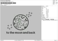 To The Moon V2 Embroidery File 6 sizes