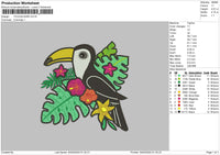 Bird 0402 Embroidery File 6 sizes