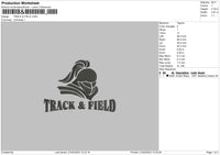 Tracknfield Embroidery File 6 sizes