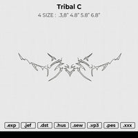 Tribal C Embroidery