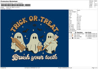 Trick Treat V2 Embroidery File 6 sizes