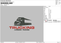 Trucking Embroidery File 6 sizes