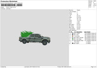 Truck Tree Embroidery File 6 sizes