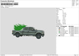 Truck Tree Embroidery File 6 sizes