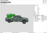 Truck Tree Embroidery File 6 sizes