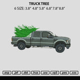 Truck Tree Embroidery File 6 sizes