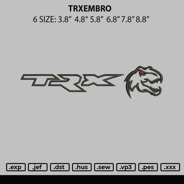 Trxembro Embroidery File 6 sizes