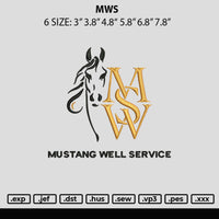 Mws Embroidery File 6 sizes