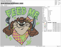 Tasmanian Devil Feed Big Size Embroidery File