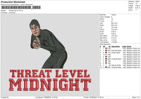 Threat Level V2 Embroidery File 6 sizes