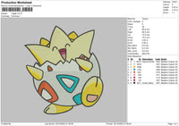 Togepi Embroidery File 6 sizes