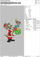 Tom Jery Xmas 23 Embroiery File 6 sizes