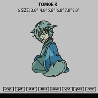 Tomoe K Embroidery File 6 sizes