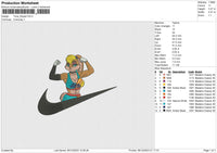 Lola Swoosh Embroidery File 6 sizes