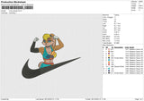 Lola Swoosh Embroidery File 6 sizes