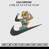 Lola Swoosh Embroidery File 6 sizes