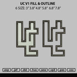 Uc V1 Fill And Outline Embroidery File 6 sizes