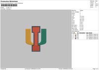 Ui Logo Embroidery File 6 sizes