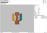 Ui Logo Embroidery File 6 sizes