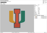 Ui Logo Embroidery File 6 sizes