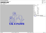 Uk4paws Embroidery File 6 sizes