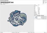 UNC head mascot Embroidery