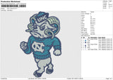 UNC mascot Embroidery