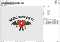 UN HALLOWEEN SIN TI WINGS Embroidery