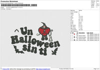 UN HALLOWEEN SIN TI Embroidery