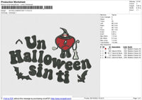 UN HALLOWEEN SIN TI Embroidery