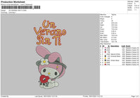 Un Verano Sin Ti Embroidery File 6 sizes