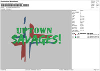 Up Town Embroidery File 6 sizes