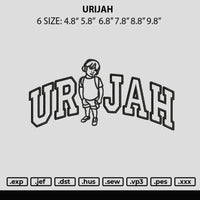 Urijah Embroidery File 6 sizes