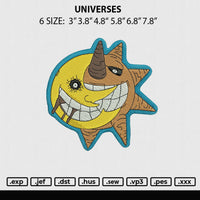 Universes Embroidery File 6 sizes