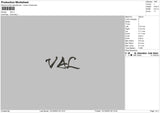 Val Embroidery File 6 sizes