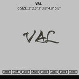 Val Embroidery File 6 sizes