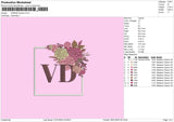 Vd Flowers Embroidery File 6 sizes