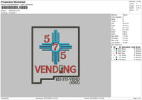 Vending Embroidery File 6 sizes