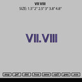 Vi Viii Embroidery File 6 sizes