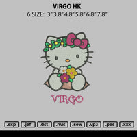 Virgo Hk Embroidery File 6 sizes