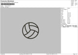 Volley Ball Embroidery File 6 sizes