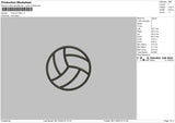 Volley Ball Embroidery File 6 sizes