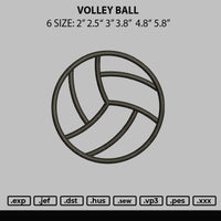 Volley Ball Embroidery File 6 sizes