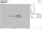 VallenText Embroidery File 6 sizes